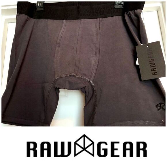 RAWGEAR - NWT - M Sz XL Grey Boxer Brief w/Black Elastic Waistband. Super Soft! - Picture 1 of 12